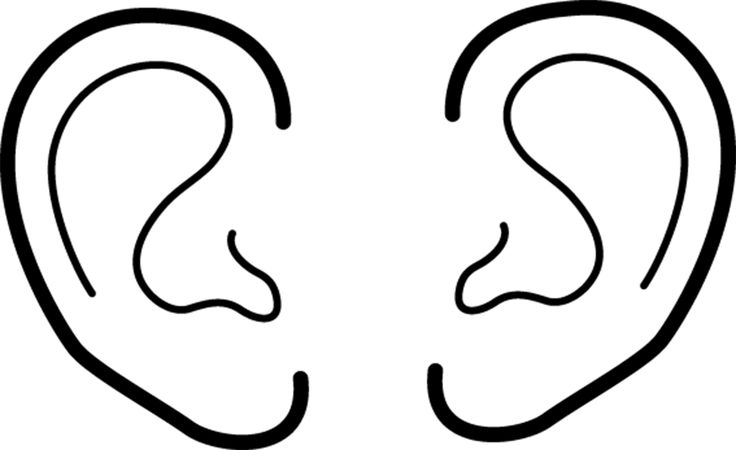 a pair of ear clip art