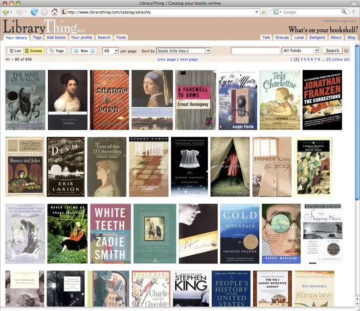 a computer screen with many different books on the page and an image of a woman's face