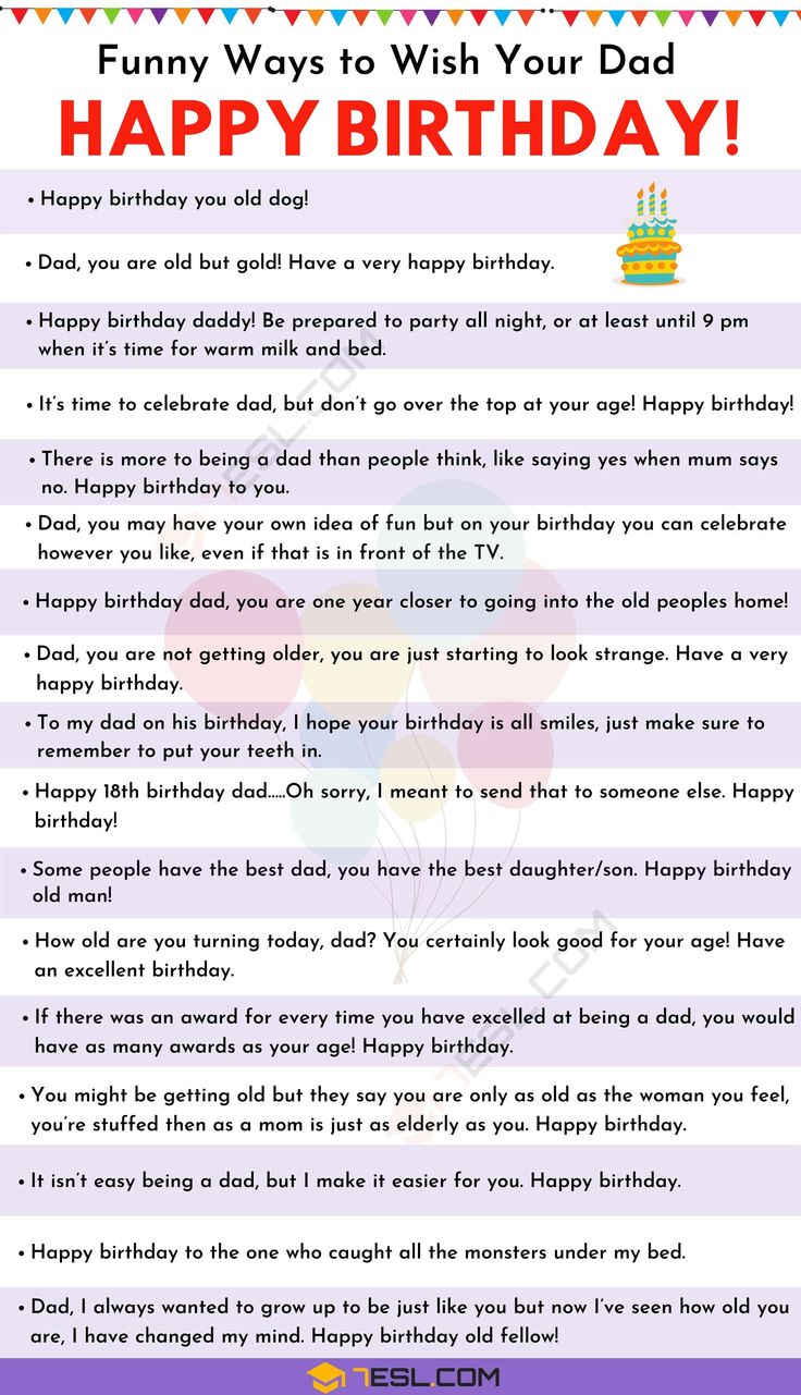 a birthday card with the words funny ways to wish your dad