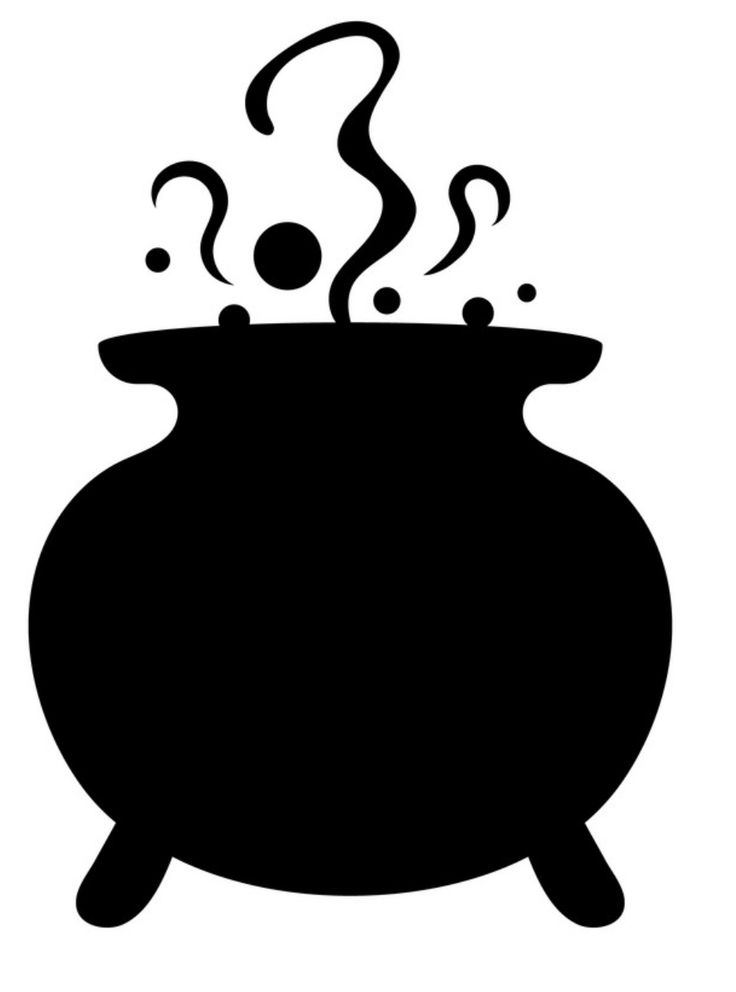 a pot filled with boiling water on top of a white background, black and white