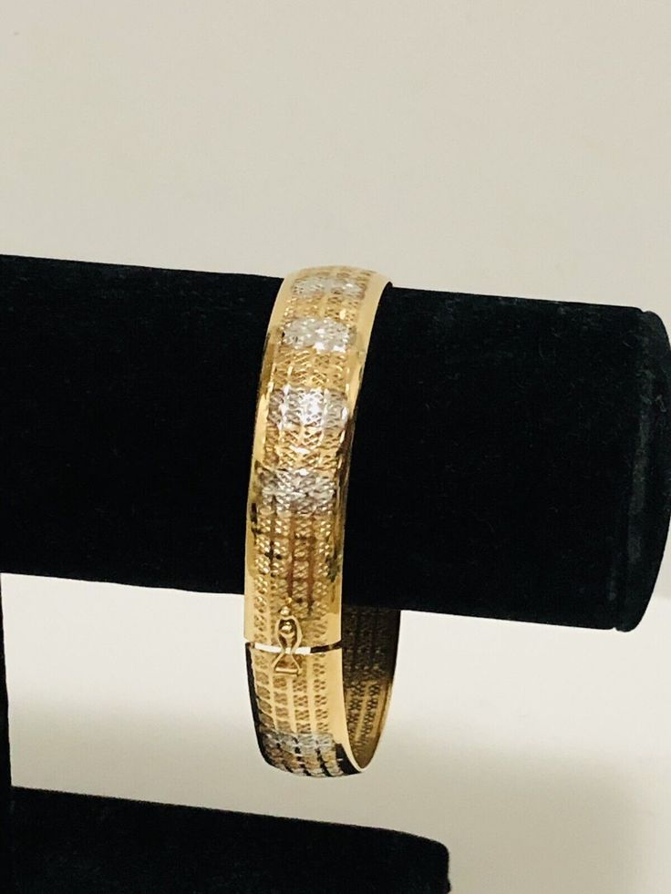 10k gold women bangle 5 Grams Light Weight  | eBay Gold Bangle Stamped 14k As Gift, Formal Diamond Cut Bangle Cuff Bracelet, Silver Diamond Bangle Bracelet In 14k Gold, Elegant Gold Bangle Bracelet With Elegant Design, Elegant Gold Cuff Bracelet With Round Shape, Elegant Gold Bangle Jewelry, Elegant Gold Round Cuff Bracelet, Classic Hand Set Yellow Gold Bangle, Luxury 14k Gold Bangle Bracelet