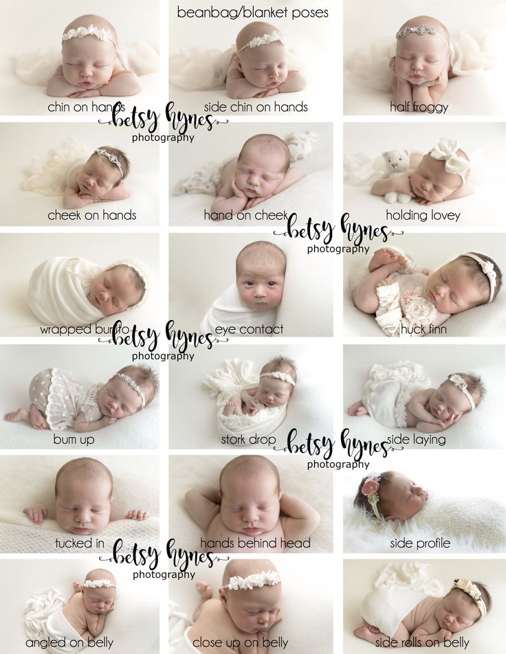 many different pictures of babys with names in each one's hands and on their heads