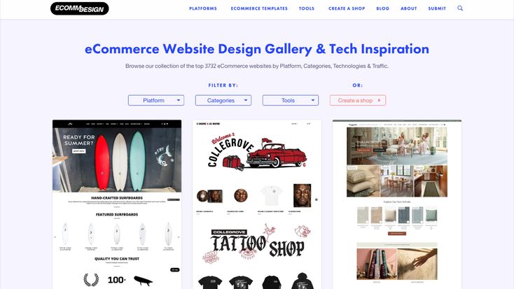 Ecomm.Design: Ecommerce Website Design Gallery