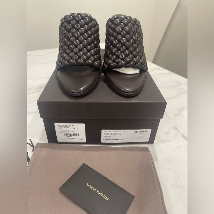 Brand New Unworn, Includes All Original Packaging Box, Dust Bag And Extra Heel Taps! Fits A Bit Narrow, But Nappa Leather Will Stretch. Padded Sandals, Heel Taps, Bottega Veneta Shoes, Heel Tap, Packaging Box, Nappa Leather, Bottega Veneta, Shoes Women Heels, Dust Bag