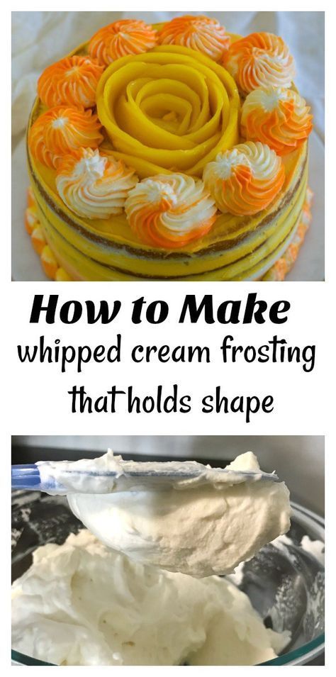 how to make whipped cream frosting that holds shape