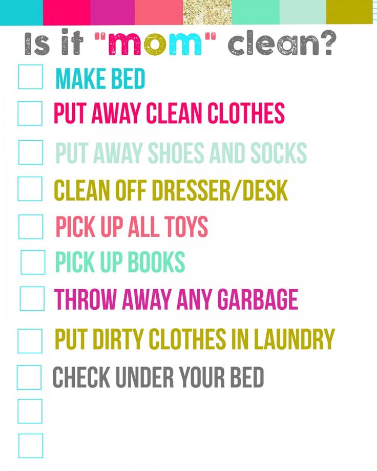 mom clean printable 2 Clean Bedroom Checklist, Kids Cleaning Checklist, Bedroom Cleaning Checklist, Bedroom Checklist, Clean Room Checklist, Room Cleaning Tips, Cleaning Kids Room, Room Checklist, Cleaning Printable