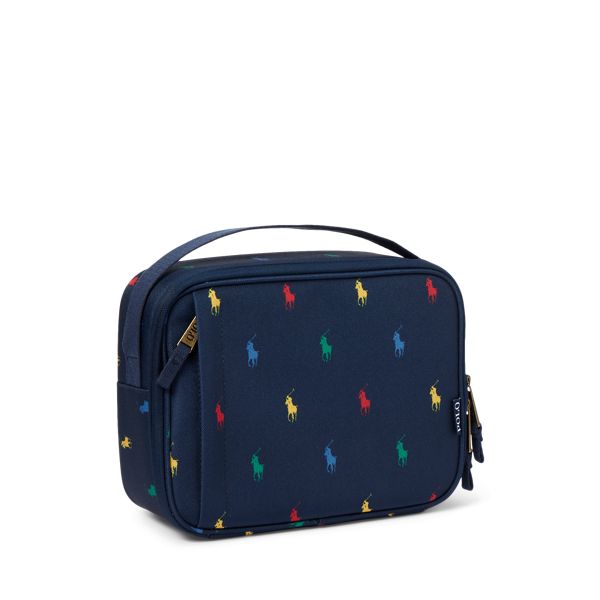 A colorful motif of our signature Pony brings playful Polo style to this lunch tote. Functional Multicolor Lunch Bag For Daily Use, Multicolor Lunch Bag For Travel And Back To School, Multicolor Travel Lunch Bag For Back To School, Multicolor Back To School Lunch Bag For Travel, Functional Multicolor Lunch Bag For Back To School, Trendy Multicolor Lunch Bag For Travel, Trendy Multicolor Lunch Bag, Trendy Multicolor Rectangular Lunch Bag, Playful Multicolor Lunch Bag