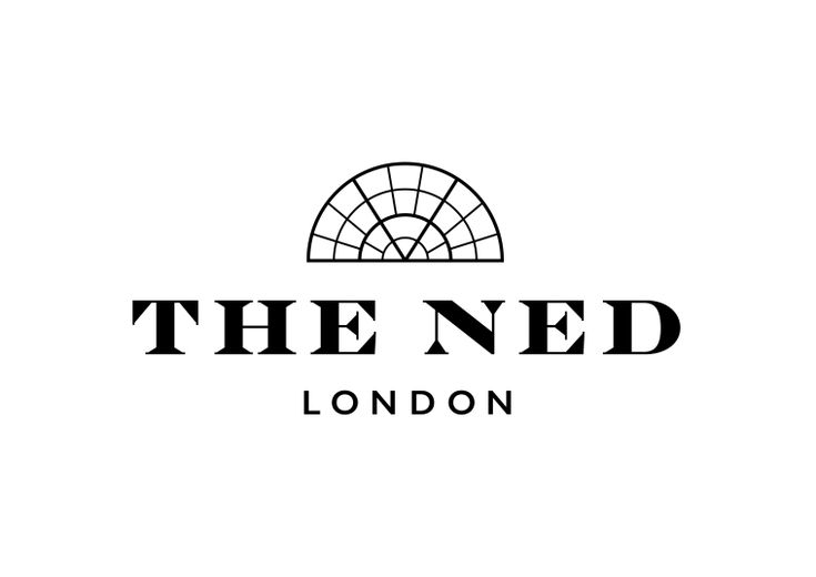 the need london logo in black and white, with an abstract design on the bottom