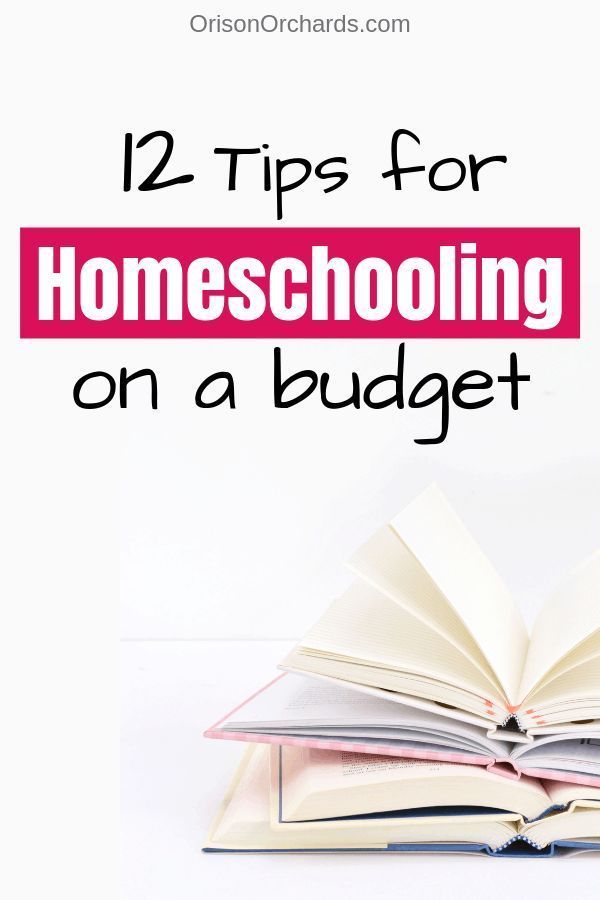 an open book with the title 12 tips for homeschooling on a budget