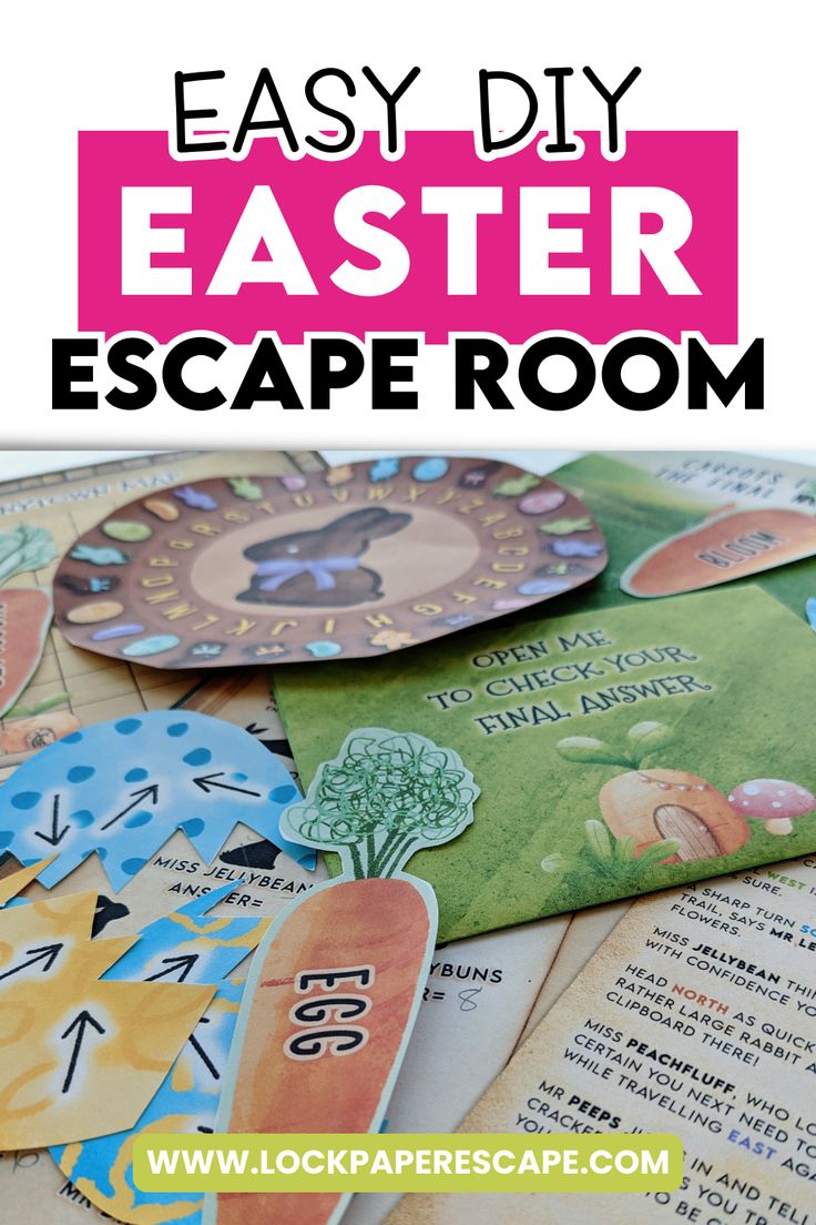 an easy diy easter escape room for kids to play with and learn how to use it