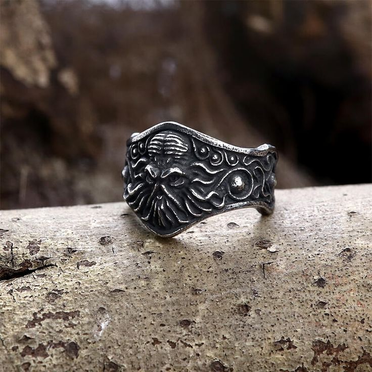 Gothic Octopus Stainless Steel Cthulhu Ring – GTHIC Fear Of The Unknown, Animal Rings, Stainless Steel Ring, The Fear, Cthulhu, The Unknown, Stainless Steel Rings, Steel Ring, Octopus