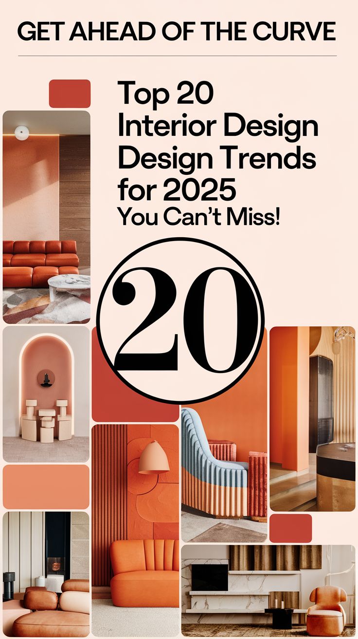 Get Ahead of the Curve: Top 20 Interior Design Trends for 2025 You Can't Miss! New York Design Interior, Furniture Design Trends 2025, Latest Interior Design Trends 2024, Current Home Decorating Trends 2024, Home Decor Trends 2024 2025, Home Trends For 2025, Trends 2025 Interior Design, 2025 Trends Interiors, Funky Modern Interior Design