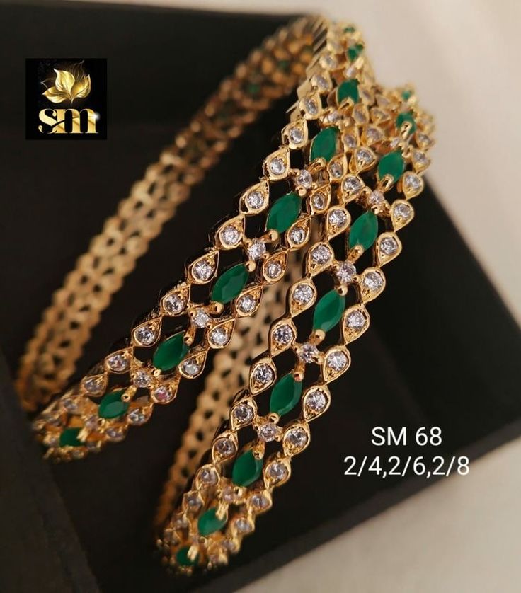 Daimond Bangel Design, Emerald Bangles Gold, Ruby Emerald Necklace Indian, Emerald Necklace Indian, Ruby Emerald Necklace, Emerald Bangles, Indian Antiques, Ruby Bangles, Bangle Design