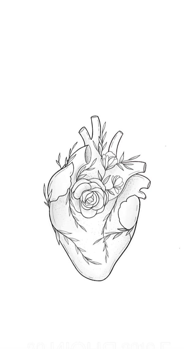 a black and white drawing of a hand holding a rose