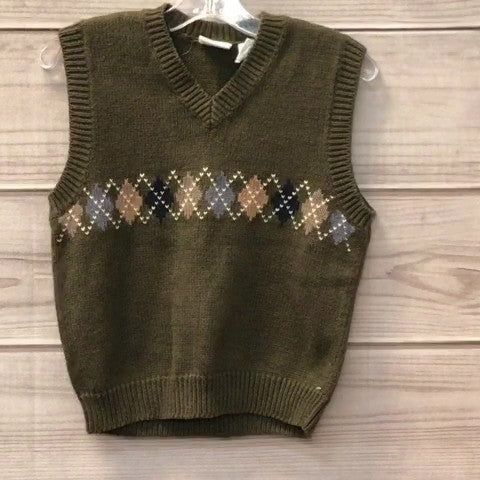 Little Goodies Boys Sweater Size: 06 Green Casual Vest For Fall, Casual Green Vest For Fall, Fall Argyle Pattern Sleeveless Sweater Vest, Casual Argyle Pattern Vest For Fall, Classic Green Vest For Winter, Classic Green Winter Vest, Casual Sleeveless Argyle Sweater Vest, Green Winter Vest Top, Argyle Pattern Sleeveless Vest For Winter