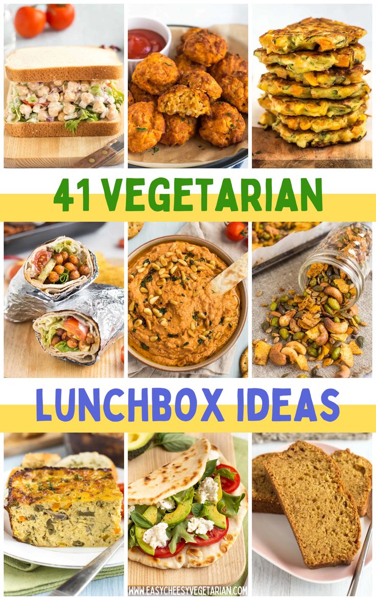 an image of lunchbox ideas for vegetarians