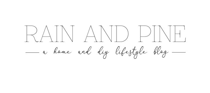 the words rain and pine are written in black ink on a white background with an image of