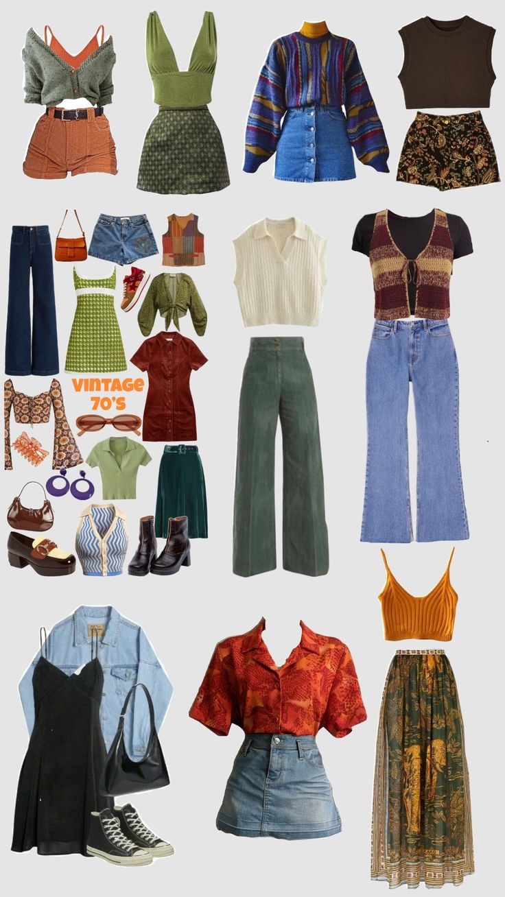 70s 70s Trendy Outfits, 70s Fashion Style, 70s Chic Aesthetic, 70s Clothes Inspiration, 1970s Fashion Plus Size, 70s Poncho Outfit, 70s Summer Outfits Shorts, Chic 70s Outfits, 70s Outfits Ideas For Women