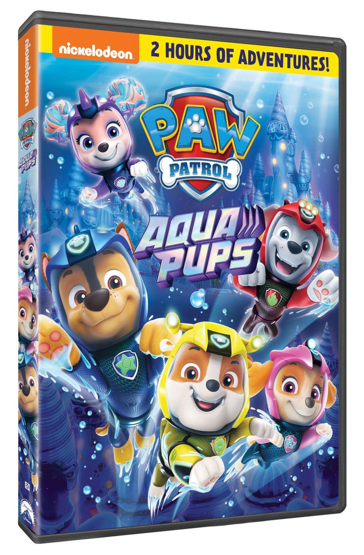 the dvd cover for paw patrol four pups