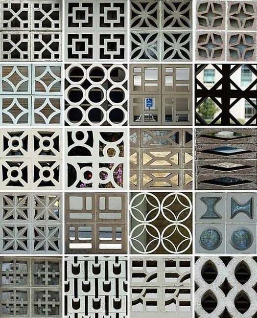 several different types of decorative metal screens