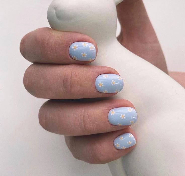 Spring Acrylic Nails, Daisy Nails, Minimal Nails, Soft Nails, Nails Manicure, Fire Nails, Dream Nails, Chic Nails, Short Acrylic Nails