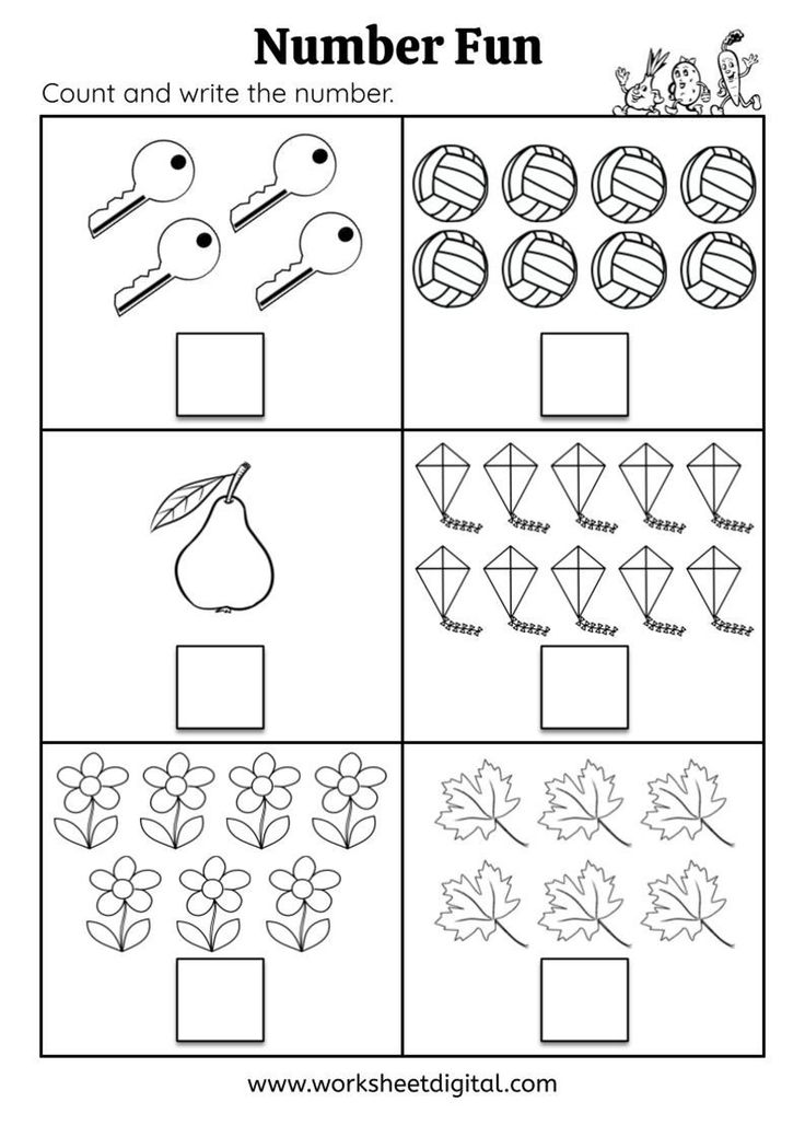 the worksheet for number fun is shown in black and white, with an image of