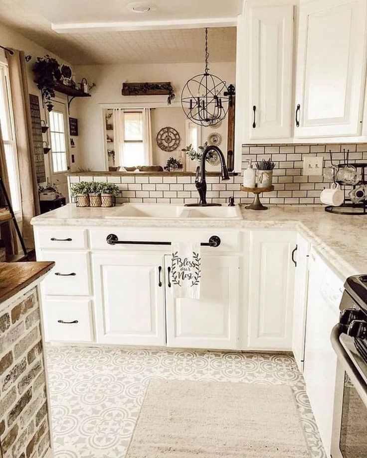 the kitchen is clean and ready for us to use in its new owner's home