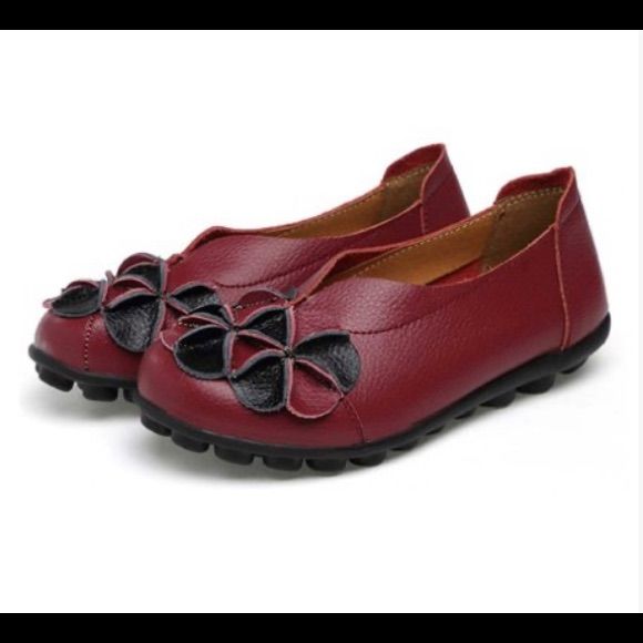 Freshen Up Your Footwear Collection With These Floral-Accent Loafers Featuring A Non-Slip Sole For All-Day Comfort And Stability. 4.72'' Diameter Adjustable Closure Man-Made Upper Man-Made Lining Man-Made Footbed Man-Made Midsole Rubber Sole Imported Red Slip-on Flats For Spring, Casual Red Loafers For Spring, Casual Red Spring Loafers, Casual Red Leather Shoes For Spring, Red Round Toe Slip-ons For Spring, Red Slip-on Leather Shoes For Spring, Casual Red Slip-on Leather Shoes, Red Closed Toe Slip-ons For Spring, Red Loafers With Rubber Sole For Spring