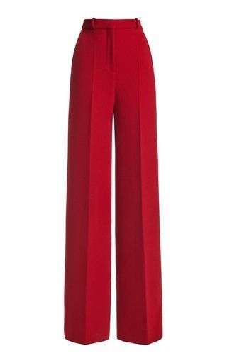 Red Wide Leg Pants, Silk Wide Leg Pants, Look Boho Chic, Wide Leg Pants Outfit, Red Trousers, Leg Pants Outfit, Classy Work Outfits, Red Pants, Looks Chic