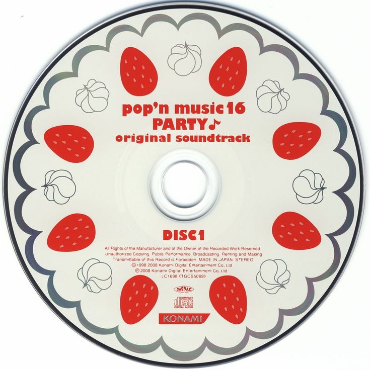 the cd cover for pop'n music 16 party original soundract disc 1