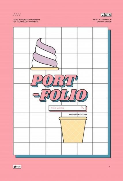 a poster with the words port follo and an ice cream cone on top