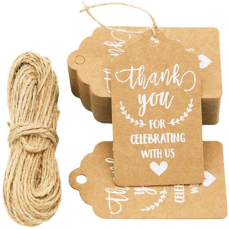 thank you for celebrating with us tags and twine