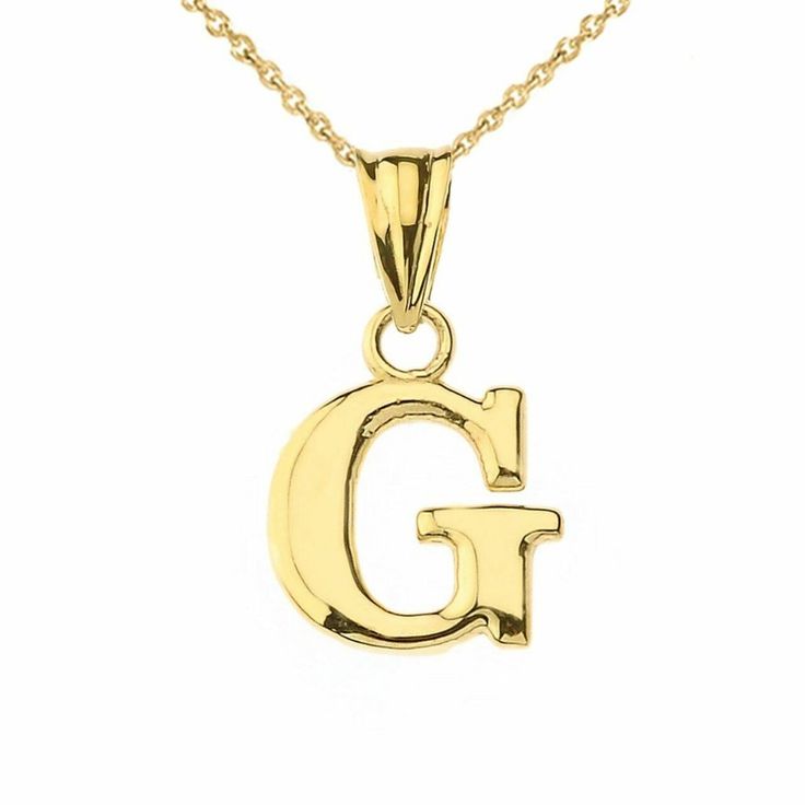 Solid 14k Gold Small Mini Initial Letter G Pendant Necklace Metal Type: 14k Solid Yellow Gold (Also Available In 10k Solid Gold) Metal Color: Yellow Gold. (Also Available In White Gold And Rose Gold) Pendant W/Chain Weight: 1.6 - 1.6 Grams (Vary From Chain) Height Including Bail: 0.60 In (15.79 Mm) Width: 4.80 Mm - 11.32 Mm Chain Available In 16", 18", 20", 22" Letter E Is For Size Demonstration Only. Available In Another Listings In Any Letter A-Z Made To Order In Us. Please Allow 10-15 Days Classic Yellow Gold Initial Necklace, Classic Gold Initial Necklace For Formal Occasions, Classic Yellow Gold Initial Necklace For Formal Occasions, Formal Classic Yellow Gold Initial Necklace, Classic 14k Gold Initial Necklace For Formal Occasions, Classic Formal 14k Gold Initial Necklace, Formal Yellow Gold Initial Necklace, Gold Initial Necklace For Anniversary With Polished Finish, Gold Initial Necklace With Polished Finish For Anniversary