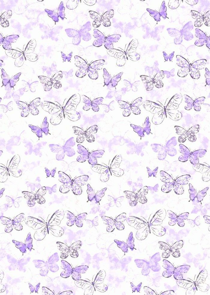 purple butterflies on white background with watercolor effect in the bottom right corner, and light violet hues to the left