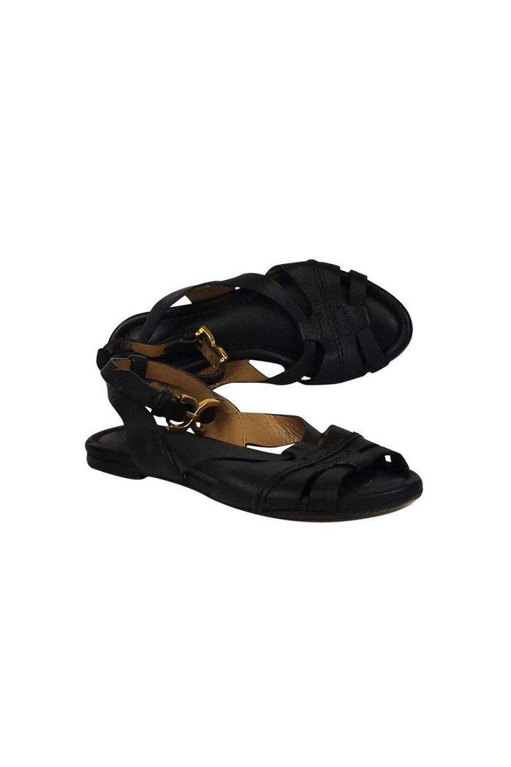 Current Boutique-Chloe - Black Leather Sandals Sz 5.5 Chic Shop, Buy Shoes Online, Black Leather Sandals, Strappy Sandals, Black Sandals, Casual Outfit, Leather Sandals, Timeless Style, Ankle Strap