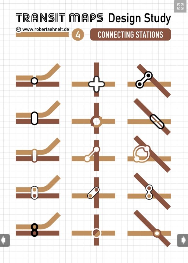 a set of different types of lines and numbers on a piece of paper with the words transit maps design study