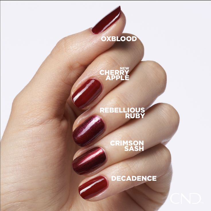 Meet Cherry Apple from our new #CNDAutumnAddict collection, a rich, deep red. Available in CND Shellac and CND Vinylux. Cnd Shellac Colors, Shellac Nail Colors, Shellac Nail Designs, Cnd Shellac Nails, Shellac Colors, Cnd Nails, Cherry Apple, Cnd Vinylux, Red Polish