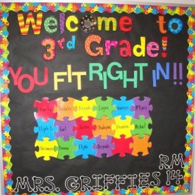 a welcome sign for 3rd grade students to use in their class's bulletin board