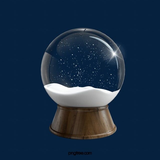 a snow globe with stars in the sky