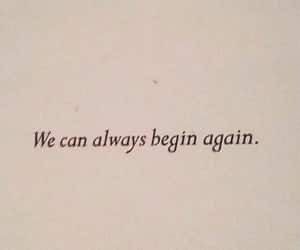 an open book with the words we can always begin again