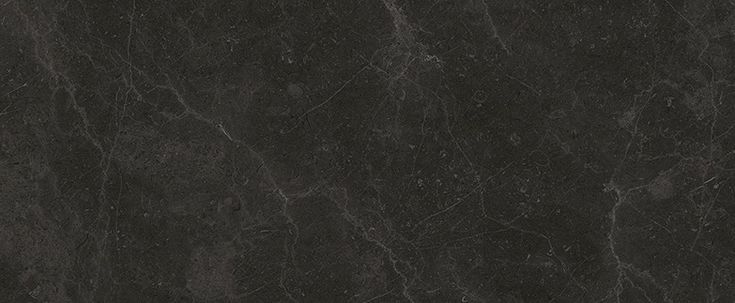 a black marble textured wallpaper with dark grey veiners on the walls and floor