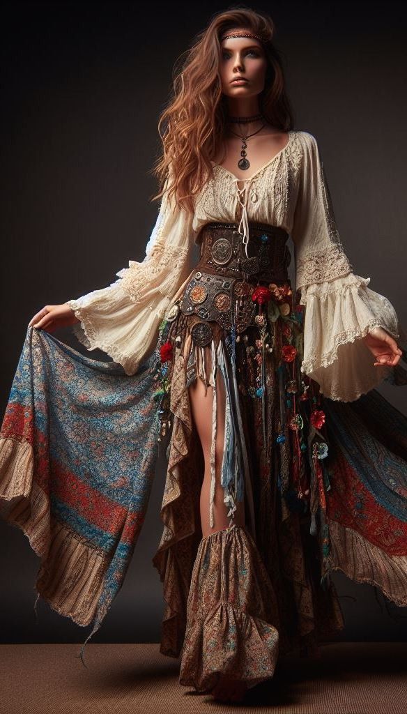 Mode Country, Look Boho Chic, Mode Hippie, Bohemian Style Clothing, Boho Outfit, Estilo Hippie, Boho Style Outfits, Mode Boho, Boho Girl