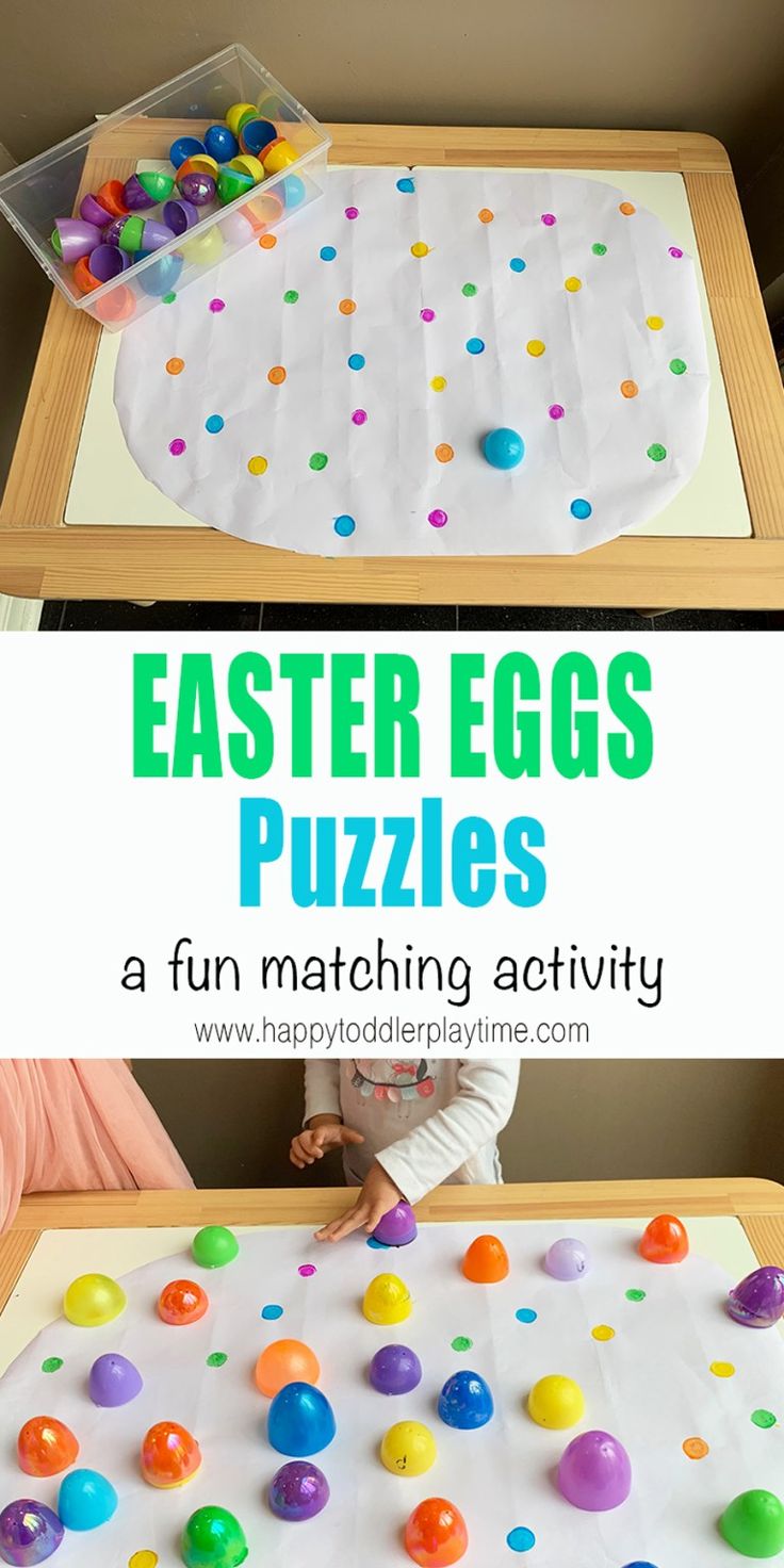 an easy easter egg puzzle for kids to play with