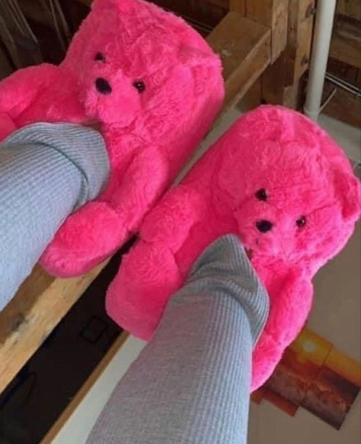 Pink Teddy Bear Slippers, Teddy Bear Shoes, Teddy Shoes, Girl Hygiene, Shoes Wedges Sneakers, Teddy Bear Slippers, Warm Boots Women, Purple Teddy Bear, Bear Shoes