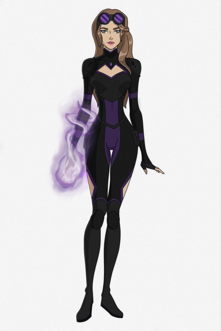 a drawing of a woman in black and purple