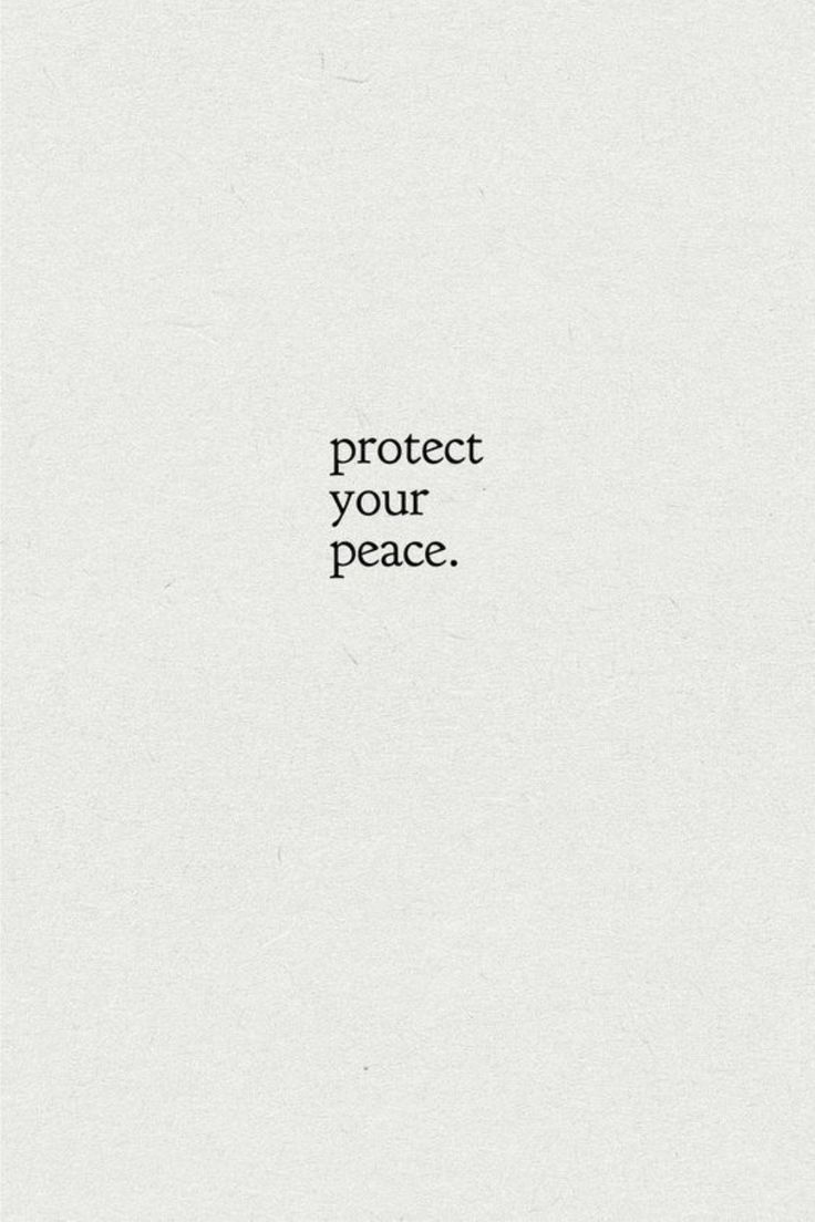 the words protect your peace written in black on a white paper with an image of a bird flying over it