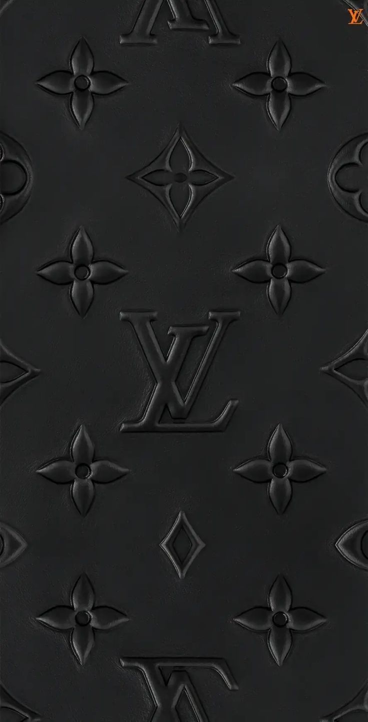 louis vuitton pattern on black leather