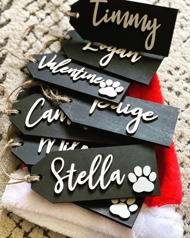 black and white tags that say i love you, sleeping ridge, can't kill stella