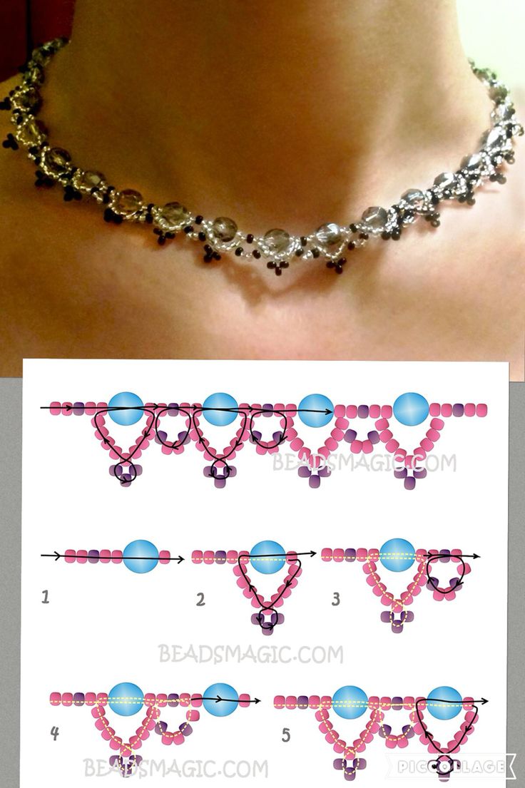 the instructions for how to make a beaded necklace