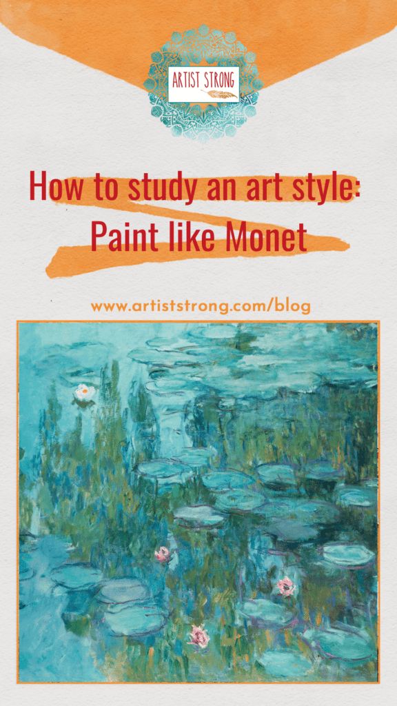 the front cover of an article about how to study art style paint like monet